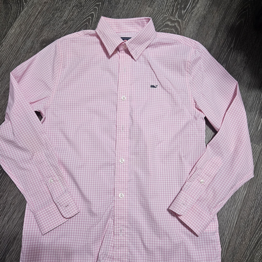 Vineyard Vines Pink Checkered Dress Shirt